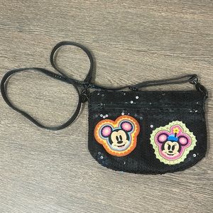 Disney Parks Sequin Mickey and Minnie Crossbody.